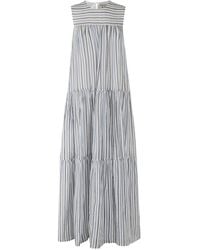 Semicouture - Luigia Striped Tiered Maxi Dress - Lyst