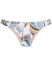 Clube Bossa Leaf-print Bikini-bottoms - Blue