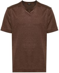 Zegna - T-shirt chiné en lin - Lyst