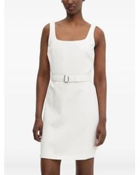 HUGO - Gürtel-Minikleid mit eckigem Ausschnitt - Lyst