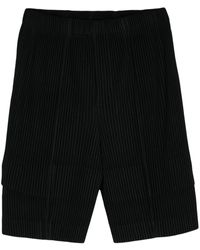 Homme Plissé Issey Miyake - Cargo Plissé-Effect Shorts - Lyst