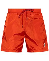 Moncler - Logo-Patch Swim Shorts - Lyst