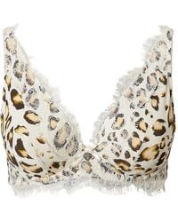 Twinset - Animal-Print Lace-Trimmed Bra - Lyst