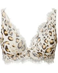 Twinset - Bh Met Dierenprint En Kanten Afwerking - Lyst