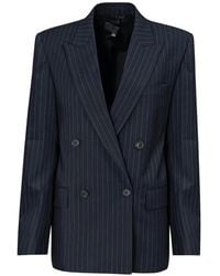 Nili Lotan - Leston Pinstriped Double-Breasted Blazer - Lyst