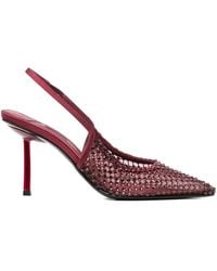 Le Silla - 90Mm Gilda Crystal-Embellished Slingback Heeled Pumps - Lyst