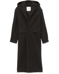 Nanushka - Double-Breasted Hooded Coat - Lyst
