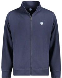 North Sails - Cardigan Con Zip E Logo - Lyst