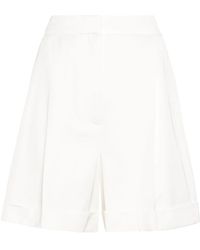 Alexander McQueen - High-Waist-Shorts mit Bügelfalten - Lyst