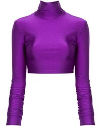 ANDAMANE - Orchid Cropped Jersey Top - Lyst