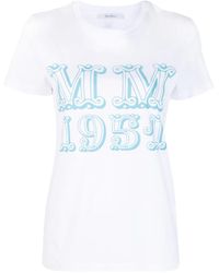 Max Mara - Camiseta con logo estampado - Lyst