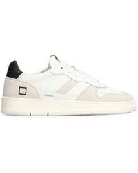 Date - Court 2.0 Suede-Panelled Perforated Sneakers - Lyst