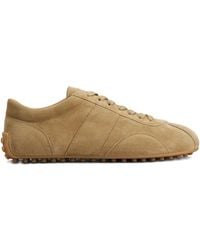 Tod's - Lace-Up Panelled Sneakers - Lyst