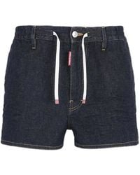 DSquared² - Pantalones Cortos Con Trabillas Y Cordón - Lyst