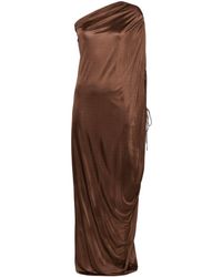 Atlein - Single-sleeve Draped Dress - Lyst