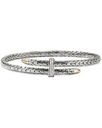 John Hardy - Sterling 14 Spear Flex Diamond Cuff - Lyst