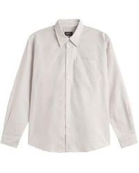 A.P.C. - Greg Striped Long-Sleeve Shirt - Lyst