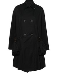 Emporio Armani - Cotton-blend Double-breasted Coat - Lyst