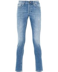 Dondup - Logo-Print Tapered Jeans - Lyst