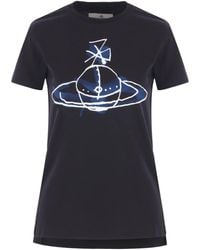 Vivienne Westwood - T-Shirt Mit Orb-Print - Lyst