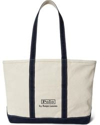 Polo Ralph Lauren - Logo-Embroidered Canvas Tote Bag - Lyst