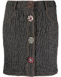 Moschino - Textured Fitted Skirt - Lyst
