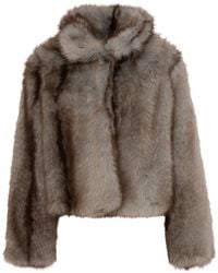 Fracomina - Faux-Fur Cropped Jacket - Lyst