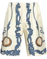Versace - Cameo Zijden Shorts - Lyst