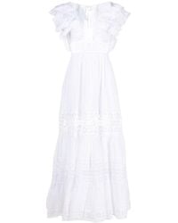 Charo Ruiz - Long Lace-detail Cotton Dress - Lyst
