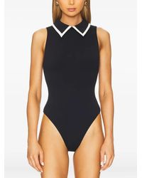 Alice + Olivia - Ärmelloser Body mit Kragen - Lyst