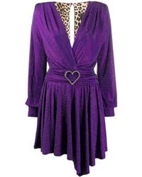 Philipp Plein - Plunging V-Neck Dress - Lyst