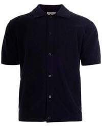 Paolo Pecora - Textured Button Polo Shirt - Lyst