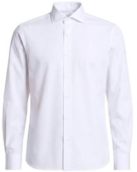 Peserico - Spread-Collar Long-Sleeve Shirt - Lyst