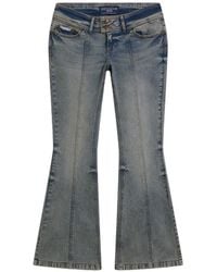 Juicy Couture - Embroidered Flared Jeans - Lyst