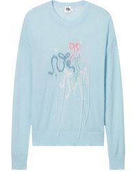 B+ AB - Frayed-Bows Long-Sleeves Sweater - Lyst