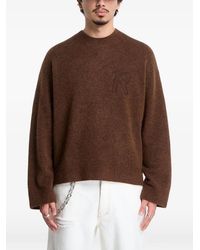 Represent - Logo-Embroidered Crew-Neck Sweater - Lyst