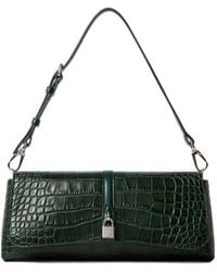 Stella McCartney - Ryder Croc-Embossed Pochette Shoulder Bag - Lyst