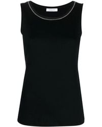Fabiana Filippi - Ball-Chain Trim Tank Top - Lyst