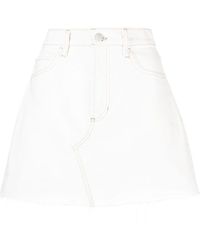 FRAME - Panelled A-line Denim Miniskirt - Lyst