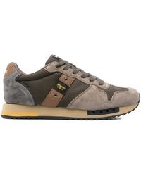 Blauer - Suede Panelled Sneakers - Lyst