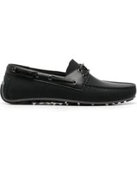 Moschino - Logo-Plaque Boat Shoes - Lyst