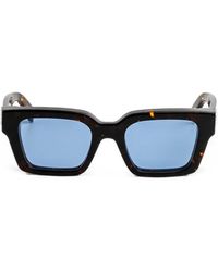 Off-White c/o Virgil Abloh - Tortoiseshell-Effect Square-Frame Sunglasses - Lyst