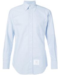 Thom Browne - Button-Down-Hemd Mit Brusttasche - Lyst