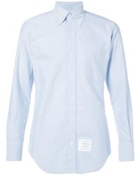 Thom Browne - Button-Down-Hemd Mit Brusttasche - Lyst