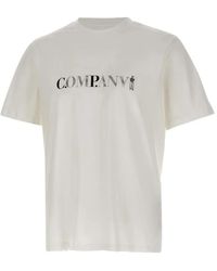 C.P. Company - Cotton Tshirt With Printed Logo Jersey 301 - Lyst