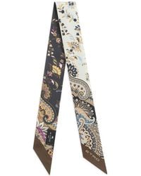 Etro - Silk Twill Paisleyina With Floral Motif - Lyst