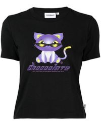 Chocoolate - Camiseta con estampado de gato y logo - Lyst