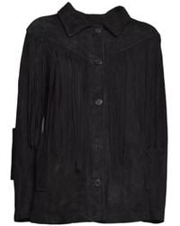 Blusotto - Fringed Letaher Jacket - Lyst
