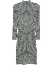 Etro - High-Neck Floral-Pattern Dress - Lyst