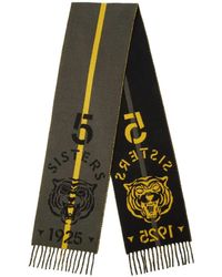 Fendi - Khaki And Wool And Cashmere 5 Sisters Scarf - Lyst